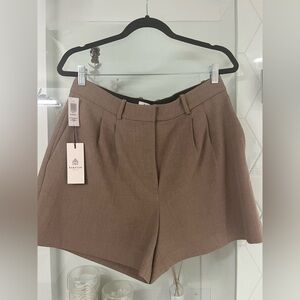 BABATON Pleated Short, Heather Modern Taupe, 12